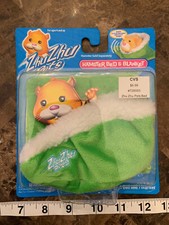 Lot Of 2 x Zhu Zhu Pets Hamster Beds  Blankets Green  Orange New In Package