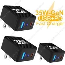 35W GaN Type C Fast Wall Charger Block PD QC Adapter For iPhone Android Samsung