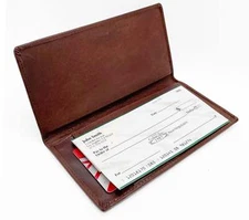 Leather Standard Plain Checkbook Cover Handcrafted Wallet Men Women Vintage Hunt