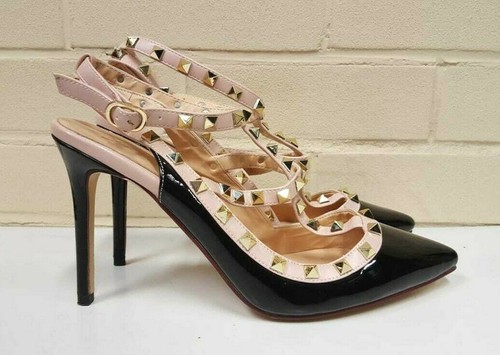 LUTALICA Women´s Studded High Heel Shoes - Black UK 4, EUR 37 (S19) - Picture 2 of 7