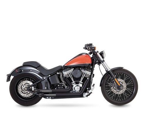 SLIP ON PIPE MUFFLER EXHAUST FIT Softail 2012-2013 Blackline 2012-17 Slim FLS M2 - Picture 9 of 9