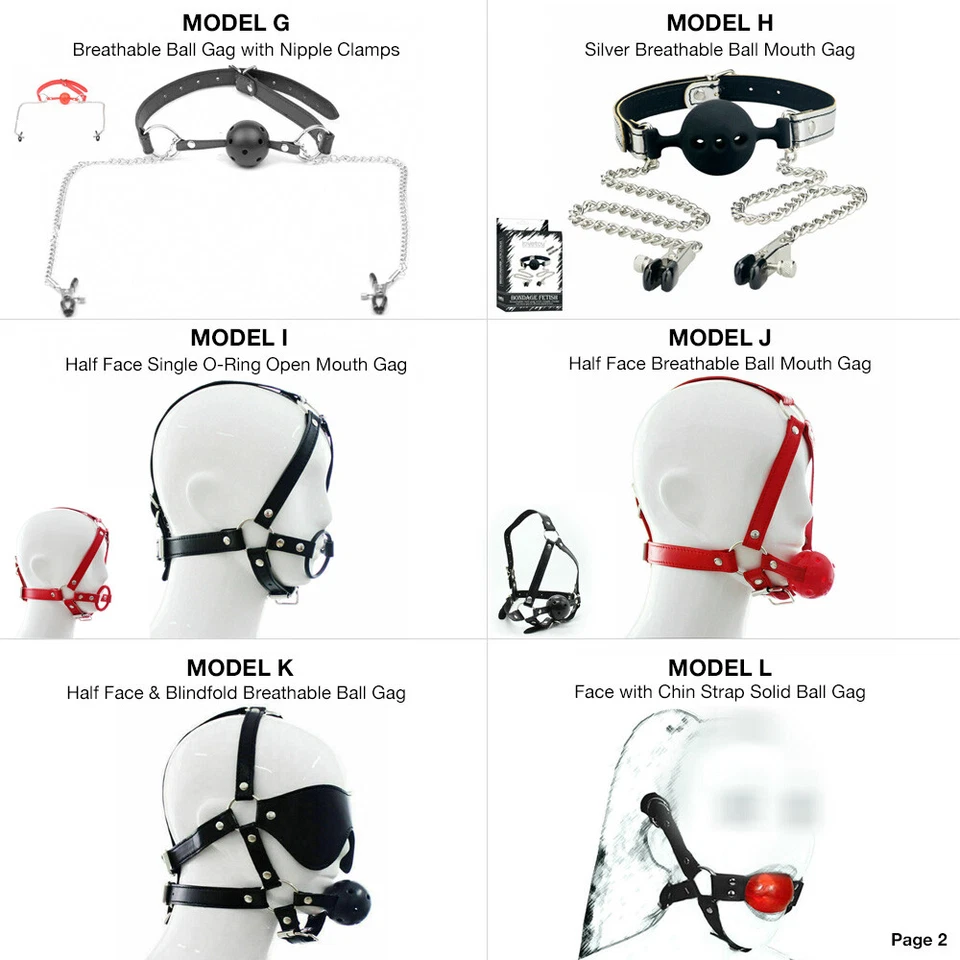 Mordaza de bola boca abierta bondage y junta tórica juguetes de sujeción oral para parejas juego de rol Foto 3 de 3