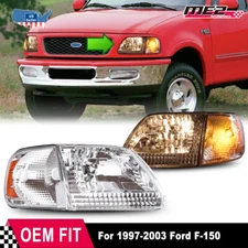 Headlights 1997-2003 For Ford F-150 97-02 Expedition Front Lamp w/ Corner Light
