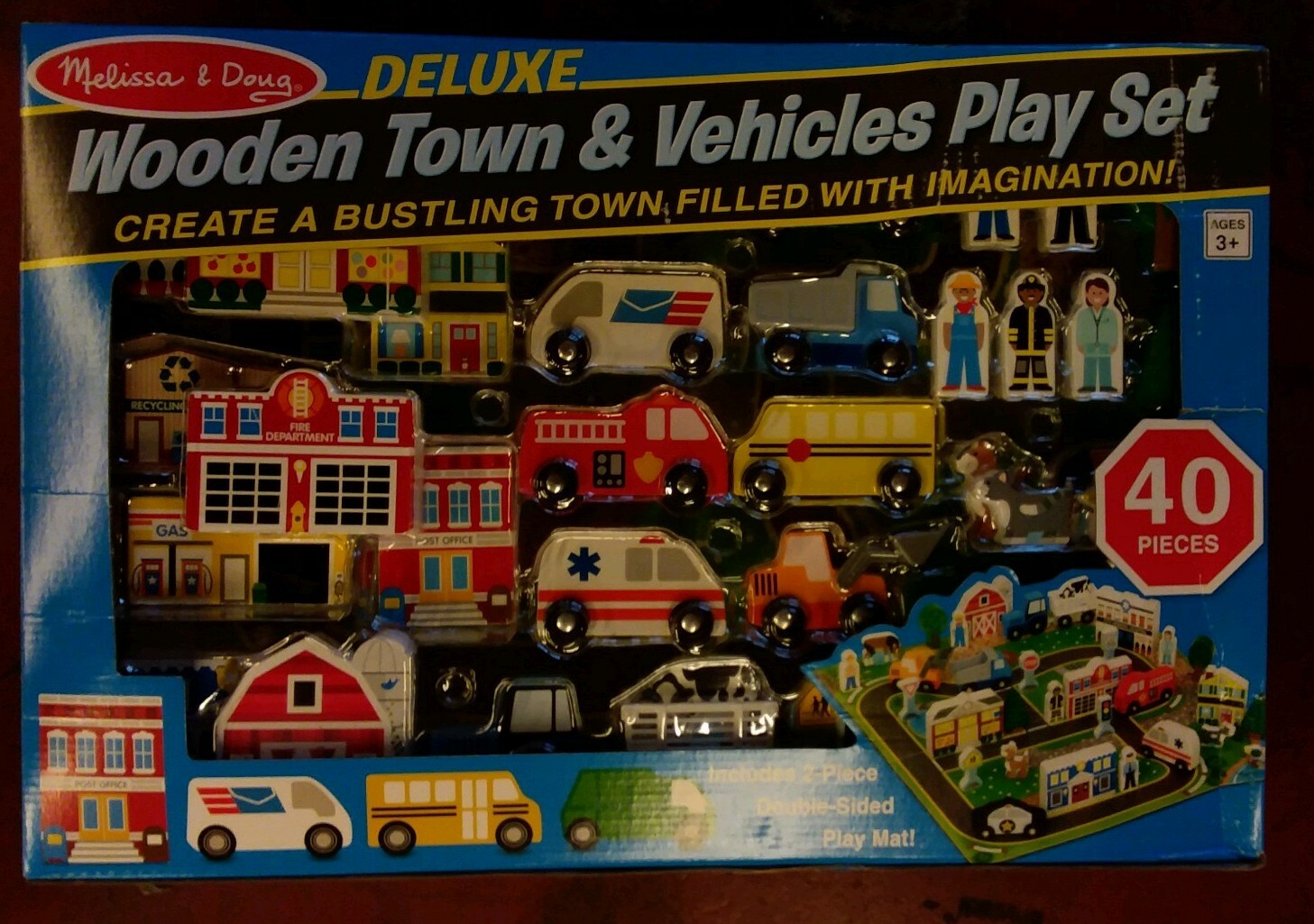 melissa and doug wooden town vehicles