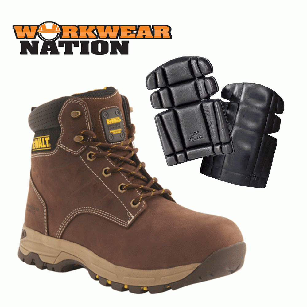 New Dewalt Carbon Nubuck Hiker Workwear Stiefel Steel Toe Cap braun FREE KNEEPADS New Dewalt Carbon Nubuck Hiker Workwear Stiefel Steel Toe Cap braun FREE KNEEPADS