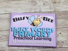 SIGHT WORDS PRIMARY - Busy Bee Preschool Learning - 52 Educational Flash Cards
