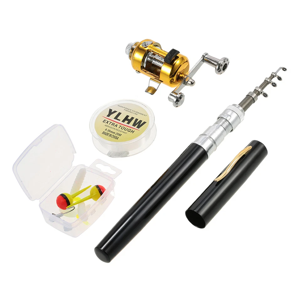 Mini Fishing Rod Reel Combo Set Extendable Fishing Rod Gear Ratio 2.1:1 G8R9 - Image 2 of 4