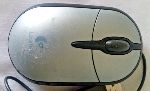 Logitech M-UV94 Black/Gray USB Wired 2-Buttons Optical Mouse Notebook Laptop PC - Picture 3 of 4