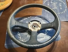 15 Inch Vintage Leather Steering Wheel 3/4 Inch Shaft Unknown Manufacturer?