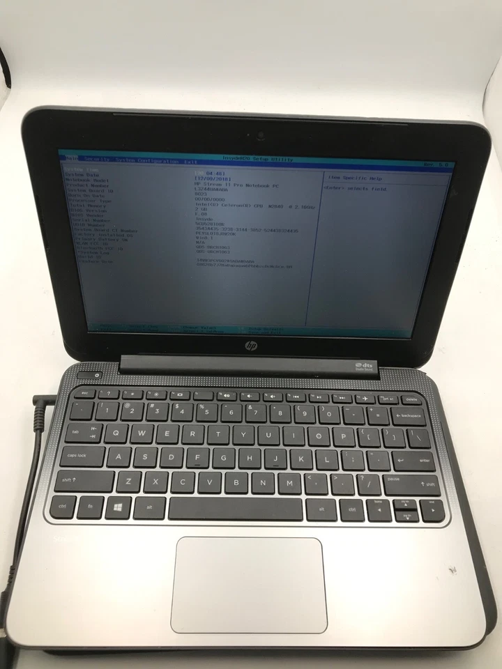 LOT OF 2 HP Stream 11 Pro G2 11" Intel Celeron 2 Gb RAM 64Gb-Various Issues- MZ - Image 2 of 4