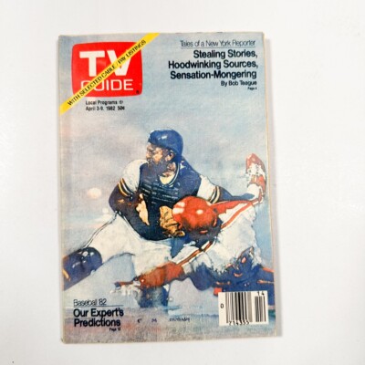 1982 April 3-9 TV GUIDE Magazine, Baseball  82 Expert Predictions, No label