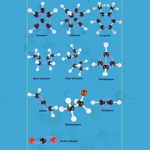 Molekularer Modellbausatz C Kohlenstoffgleichung Umwelt Kunststoff organisch - Bild 10 von 12