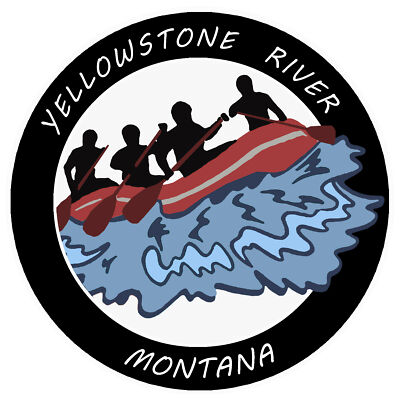 Yellowstone River, Montana 3.5'' Car Truck Window Bumper Sticker Decal