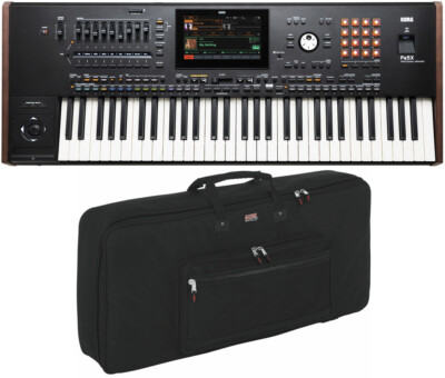 Korg PA5X61 61-Key Pro Keyboard, Arranger With Color Touch Screen + GKB-61 Case
