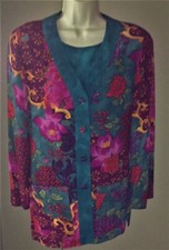 CAROLE LITTLE Petites TWO-PIECE JACKET 6P  TOP 4P Twin SET 2pc TWO 