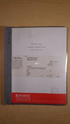 Dranetz 100-PA-1008 Differential Admittance Adapter Manual 7E B3