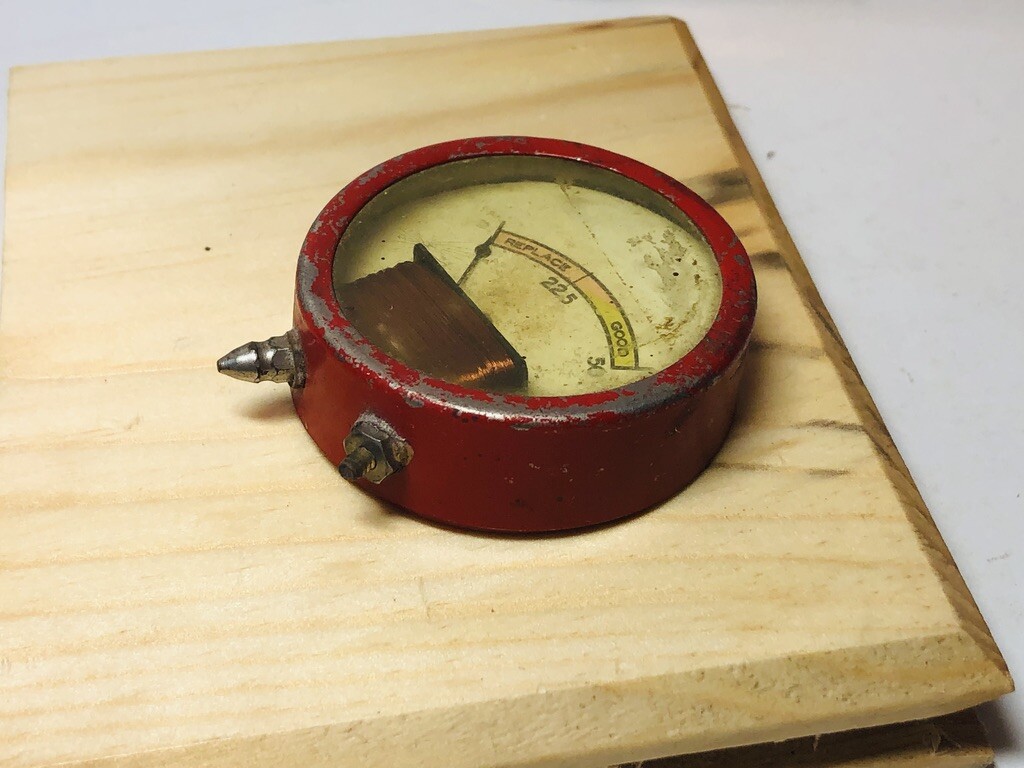 Vintage 1940s 50 Volt Ammeter Replace / Good - Restoration