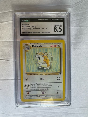 Raticate graded CGC 8.5 for sale on eBay