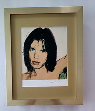 ANDY WARHOL + GORGEOUS 1980's SIGNED + MICK JAGGER + PRINT MATTED & FRAMED!