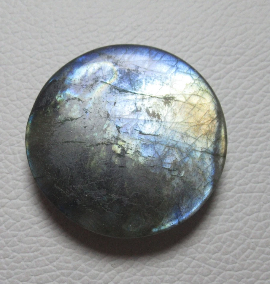 Natural Labradorite Round Cabochon 130.50 Cts Smooth Gemstone Cabochon J 4195 - Image 4 of 4