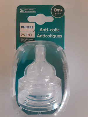 Philips Avent Anti-Colic Baby Bottle Fast Flow Nipple 2 Ct. Baby Bottle NEW