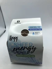 L'eggs Sheer Energy Control Top Pantyhose B SUNTAN Medium Support Leg