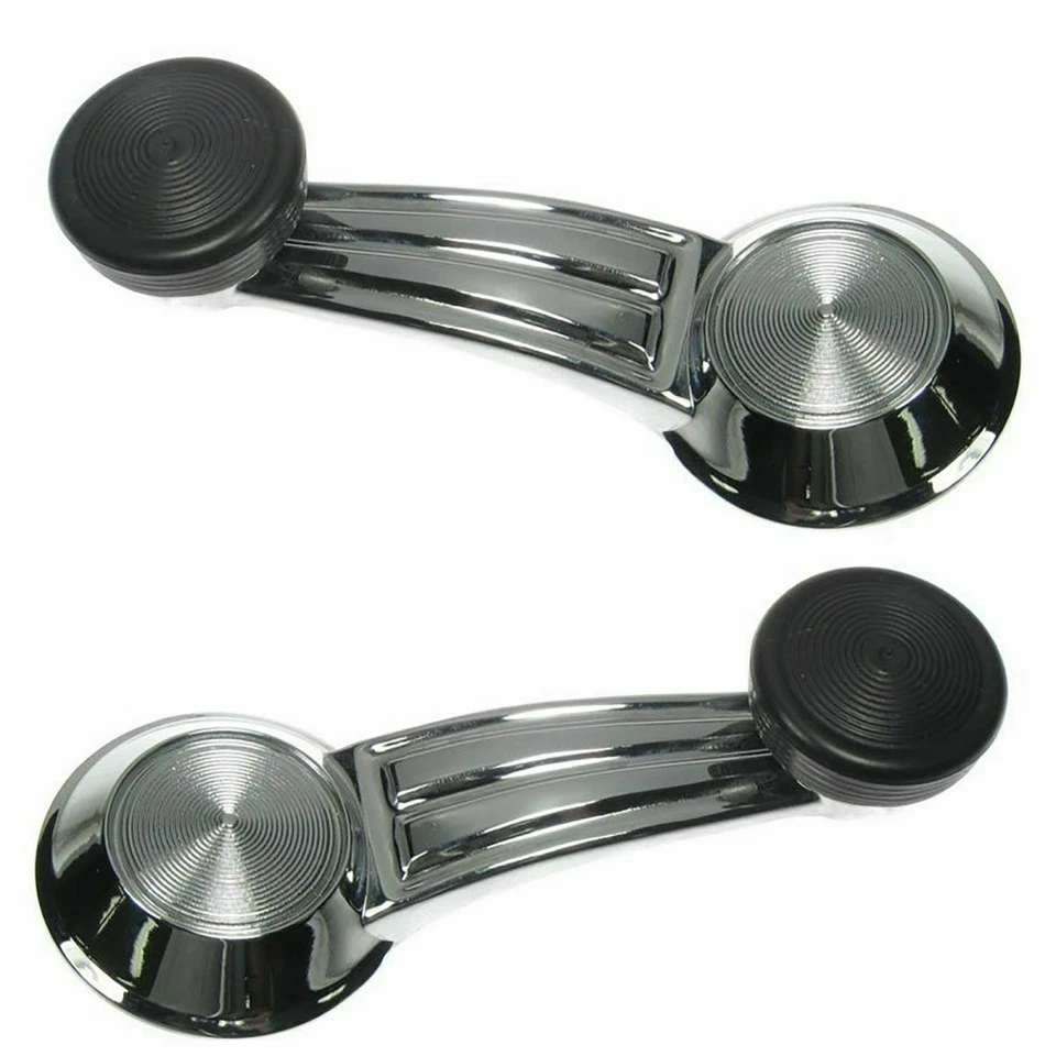 Manija de manivela de ventana de puerta delantera izquierda y derecha para furgoneta 76-87 Acadian / 78-96 GMC Foto 3 de 4