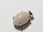 3.60 Ct. Ethiopia Natural White Oval Play-of-Color Opal Silver Pendant 14x10.5mm — photo 5