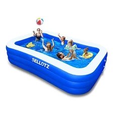 Inflatable Pool for Kids and Adults, 120" X 72" X 22" Oversized Thickened Large