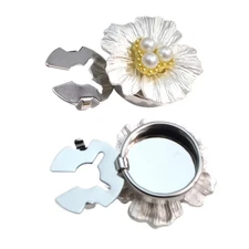 Flower Button Covers 2 Pieces Shirt Button Covers Flower Shaped Pearl