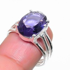 Purple Amethyst Gemstone 925 Sterling Silver Jewelry All Size Ring For Gift