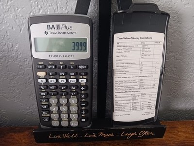 Texas Instruments TI BA II Plus Financial Calculator Business Analyst w/ Cover