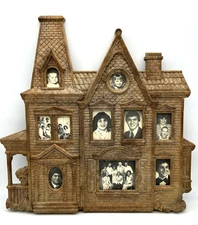Vtg Complete Syroco 9270 Victorian Gothic House Shaped Picture Frame 1981 USA