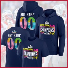   FASTSHIP - Seattle Seahawk Super Bo.wl LX Champions Custom Name  Number