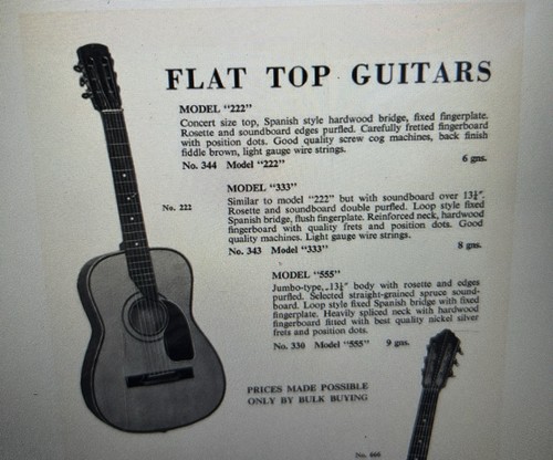 Selmer Accoustic Flat top Guitar Model 222 - Picture 7 of 7