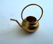 Vintage Miniature Dollhouse - Tea Kettle/Pot - Metal Gold Color