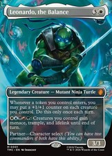 1x Leonardo, the Balance - Foil Extended Art NM Eng MTG - Commander TMNT