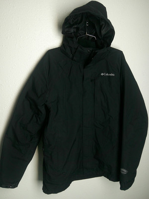Columbia Interchange Jacket mens L 3 n 1 Black Omni-Tech Waterproof Breathable