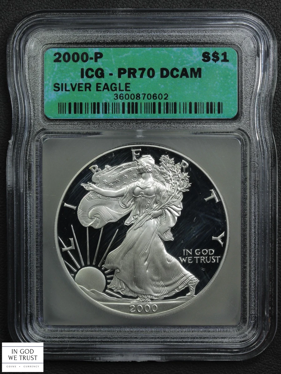 American Eagle PR 70 Graded 2000 Silver Bullion Coins for sale | eBay