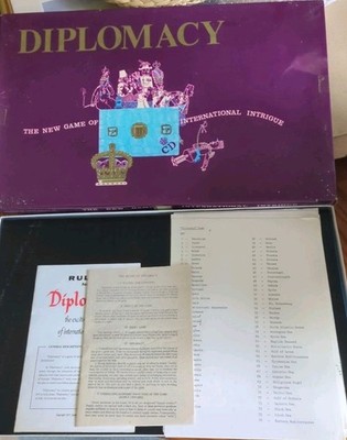 Diplomatie Brettspiel / Philmar Limited / Games Research Inc Vintage komplett