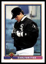 Carlton Fisk 1991 Bowman #345 White Sox MLB READ FREE SHIPPING AutographDen