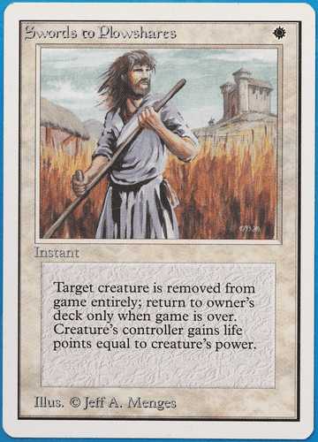Swords to Plowshares Unlimited PLD White Uncommon MTG CARD (ID# 501003) ABUGames