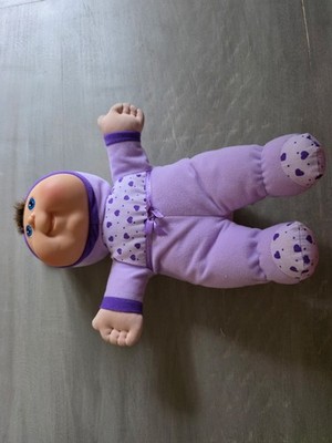 Cabbage Patch Kids Baby Doll Girl Light Complexion Blue Eyes Purple Outfit