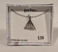 Fine Jewelry Sterling Silver Harry Potter Deathly Hollow 16" 2" Necklace New