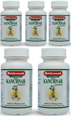 5 Flaschen x Kanchnar Guggul je 80 Tabletten | Kanchanar Guggulu