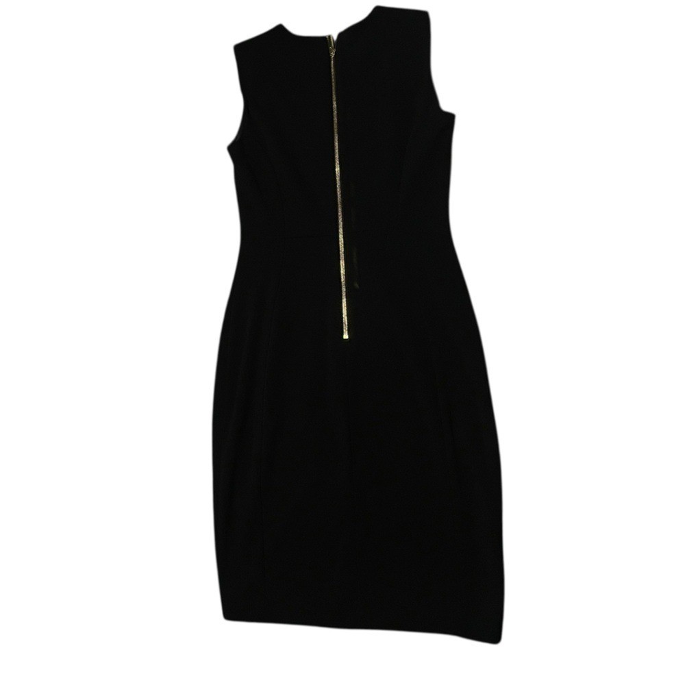 CALVIN KLEIN Black Sleeveless Sheath Dress Size 4 Office Evening Minimalist thumbnail 5