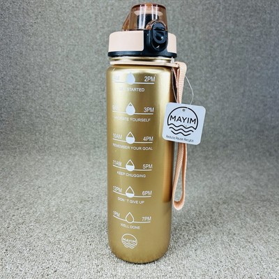 Mayim 32 OZ Tumbler With Time Stamps And Fruit Slice Holder Insert