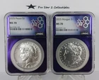 2025 Morgan-Peace Dollar two coin Set MS 70 traderbea Label NGC