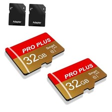 2 Pack TF Card 32GB with Adapter, High Speed Memory Card, TF162 Red Gold 32GB