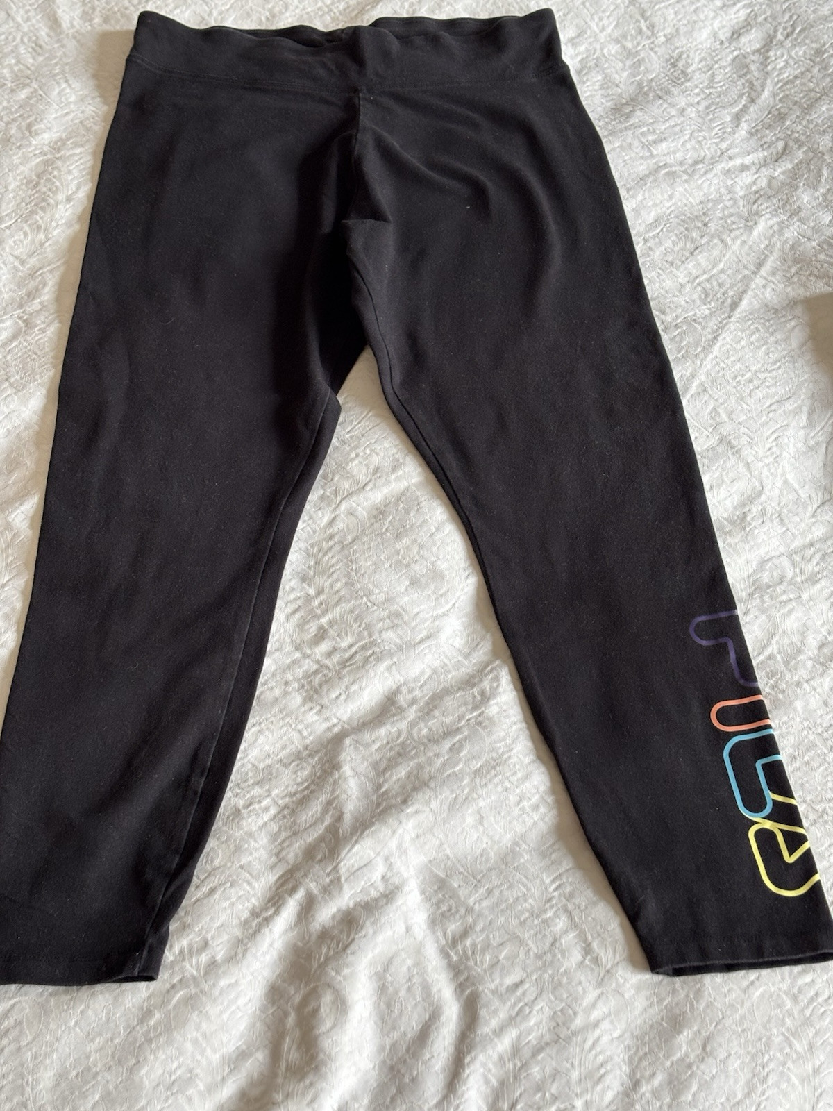 Leggings donna Activewear Fila in cotone con elastico taglia large